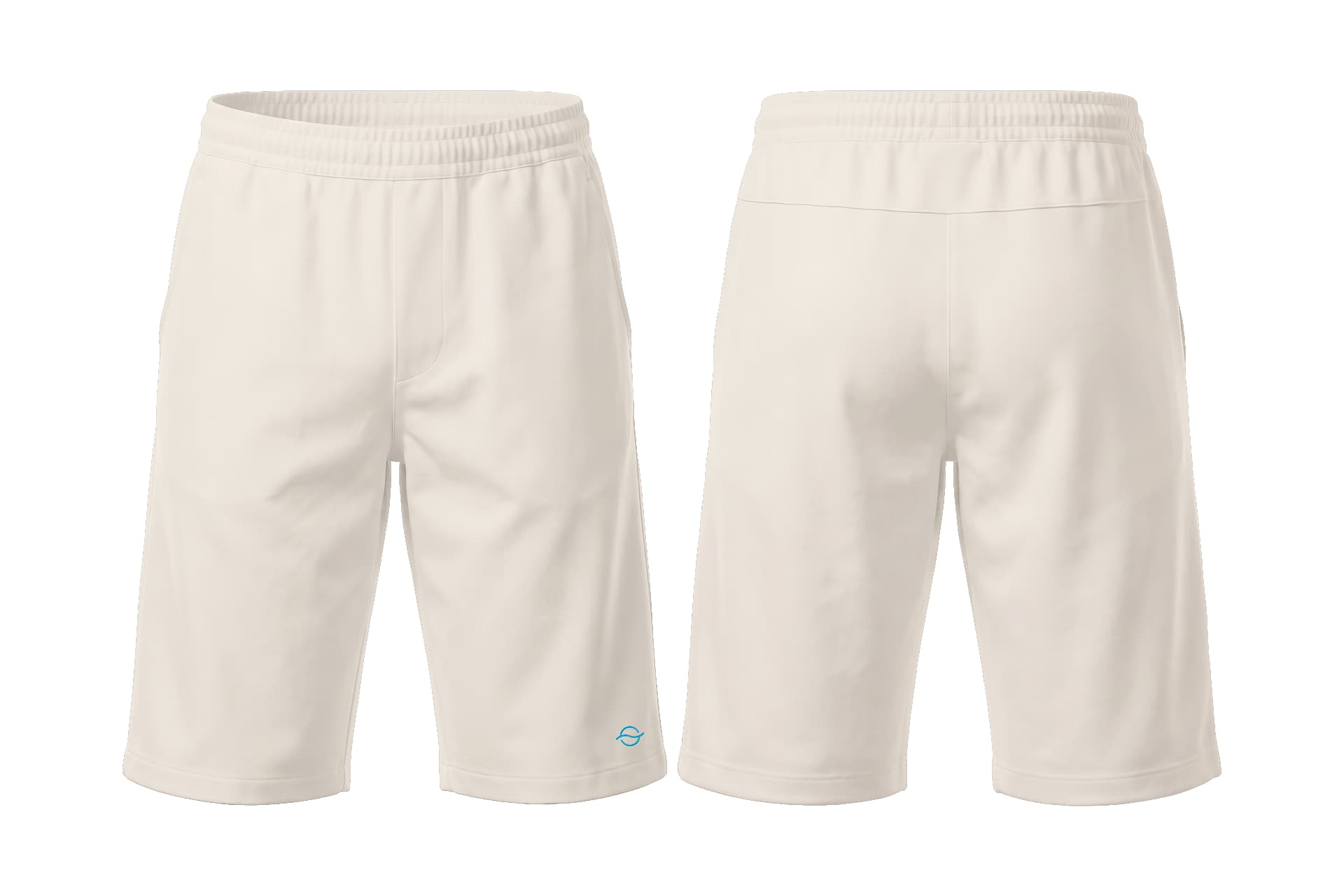molos below-the-knee short in bone, front and back view